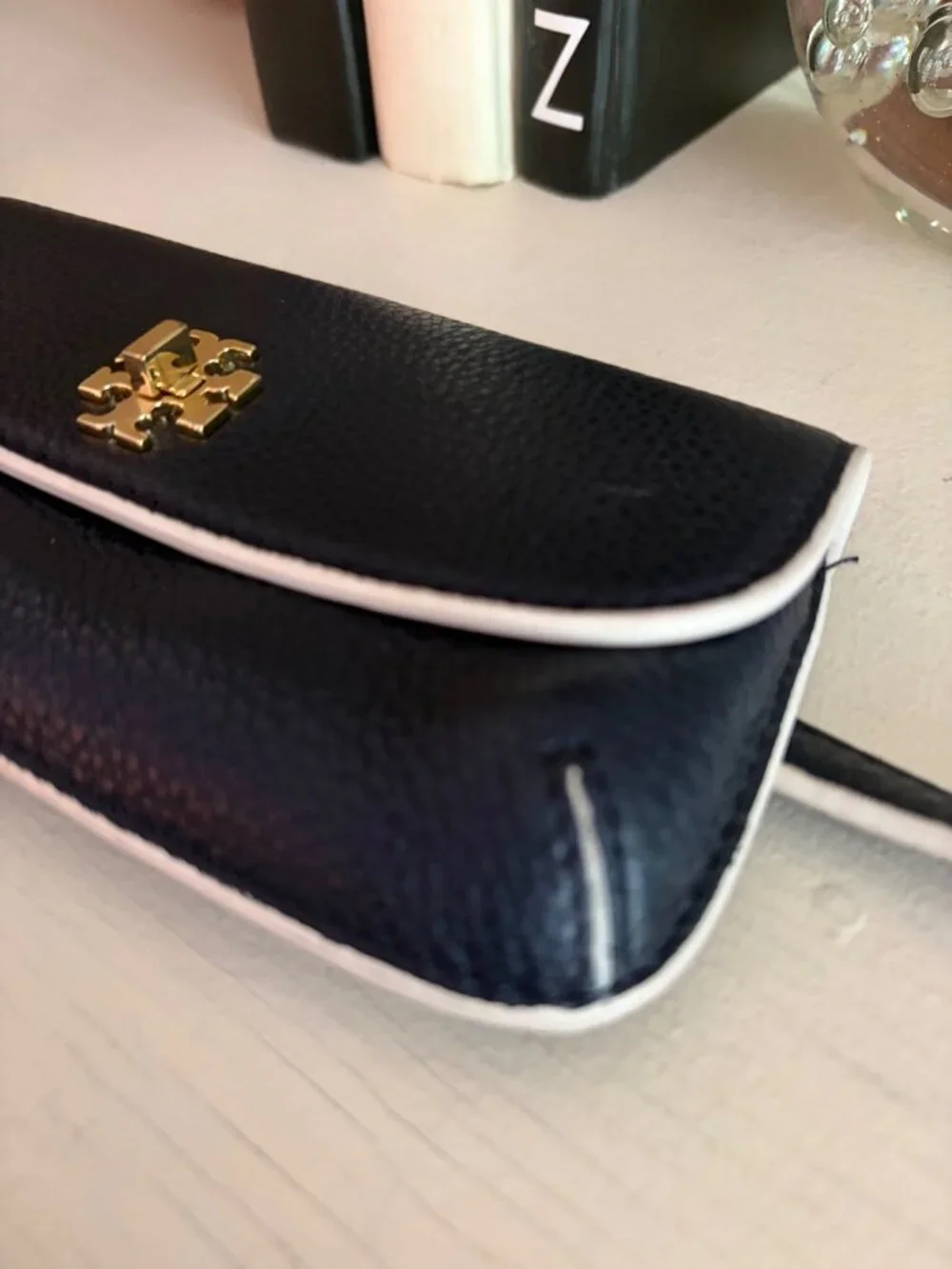 Tory Burch Leather Navy Crossbody Chest Fanny Waist Bag Mini Navy